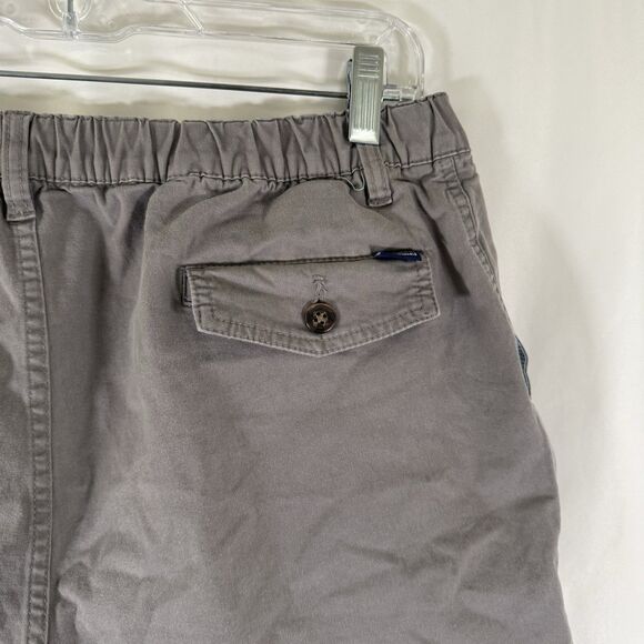 Chubbies Shorts Men's Large Grey Chino Elastic Waist Cotton Blend Pockets - Picture 8 of 9